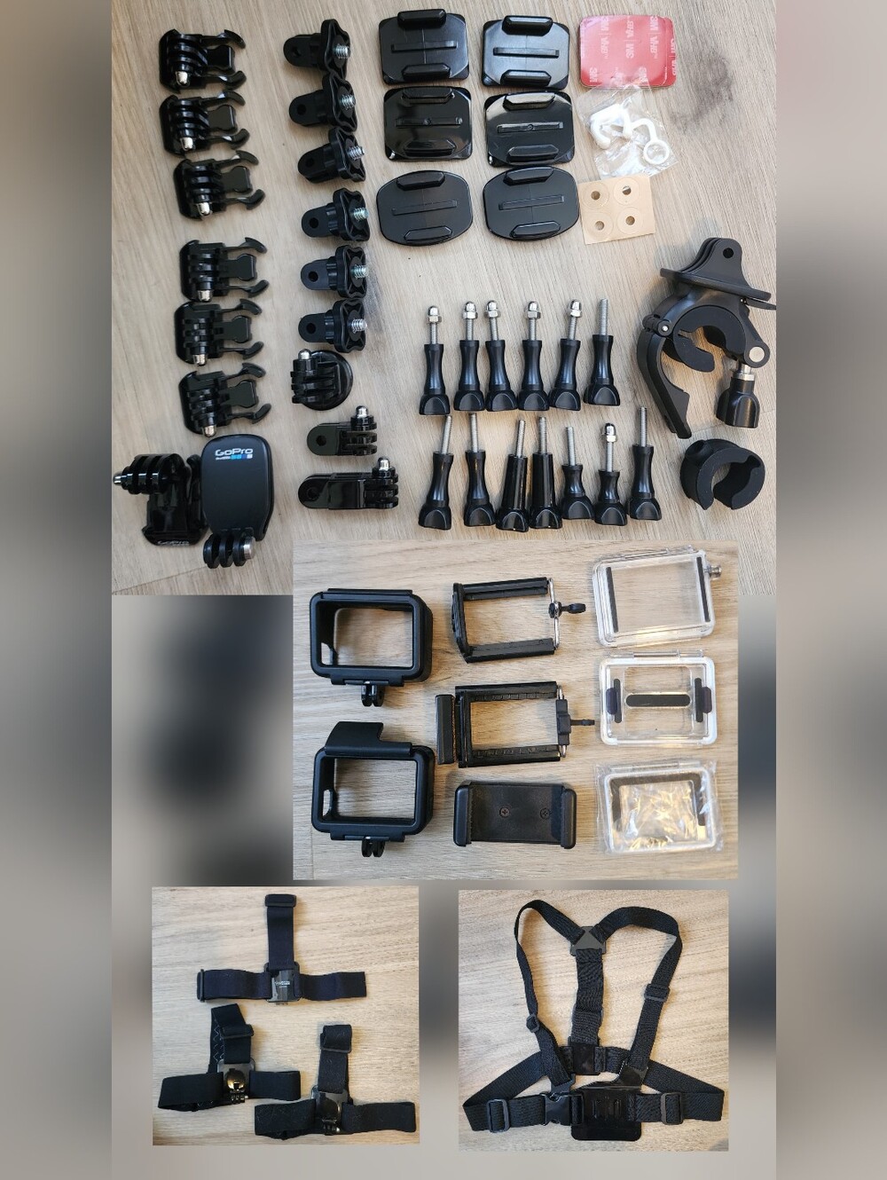 Lot Of GoPro Accessories Bundle Of Straps, Mounts, Frames, Bike Mount Etc.